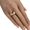1.56ctw Trillion Pink Tourmaline Modernist Ring 14K (3)