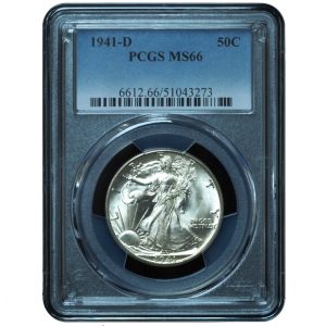 1941-D Walking Liberty Half Dollar MS66 PCGS