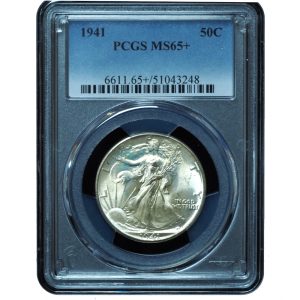1941 Walking Liberty Half Dollar MS65+ PCGS Fresh from Original Rolls