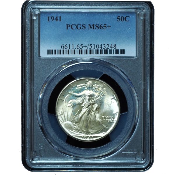1941 Walking Liberty Half Dollar MS65+ PCGS Fresh from Original Rolls