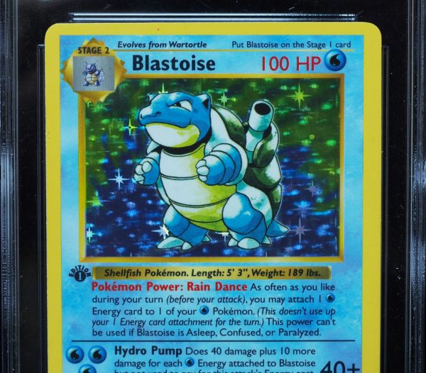 1st Edition Shadowless Blastoise 2/102 Base Set Pokemon Card CGC 8.5 OC Error