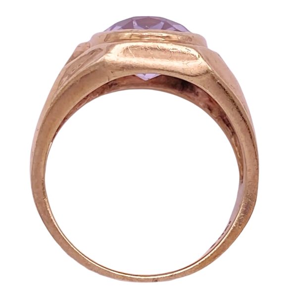 2.43ct Rose de France Amethyst Ring 10K side profile