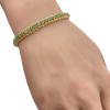 2.86ctw Natural Emerald Line bracelet 14K (3)