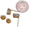 3.90ctw Pear Aquamarine Solitaire Stud Earring 14K (2)