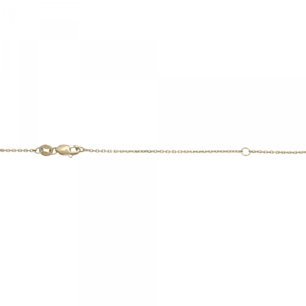 .33 Diamond Solitaire Station Necklace Yellow Gold Adjustable