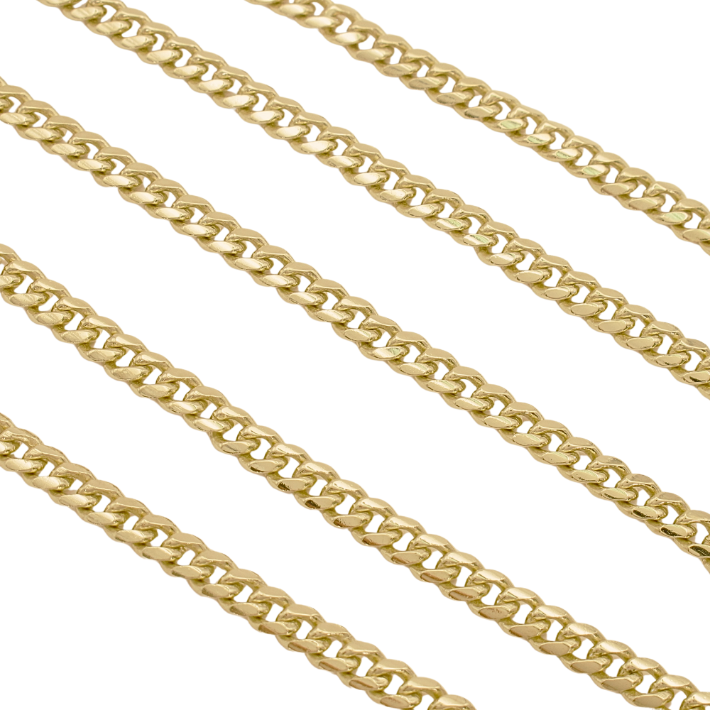 4.1mm Cuban Link Chain 27″ Length 14K Gold