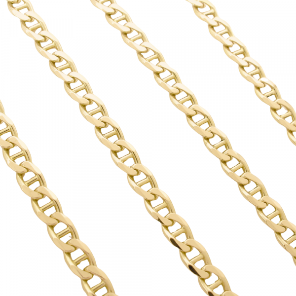 4.4mm Mariner Link Chain, 20.5 Length 14K Gold