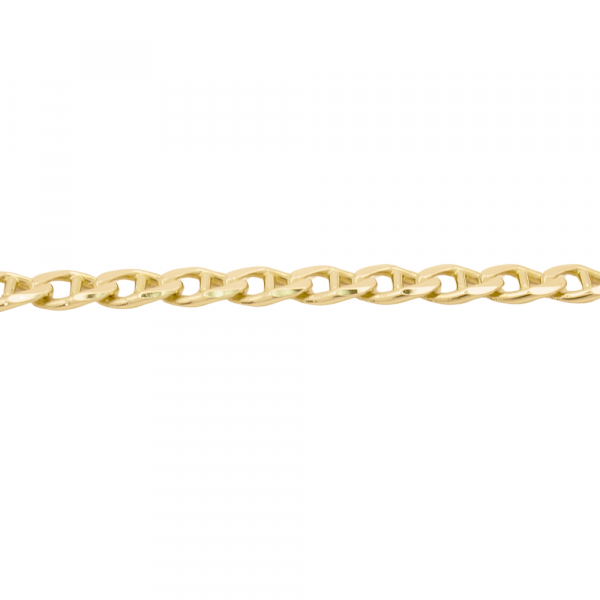 4.4mm Mariner Link Chain, 20.5 Length 14K Gold side
