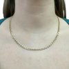 4.4mm Mariner Link Chain, 20.5 Length 14K Gold worn