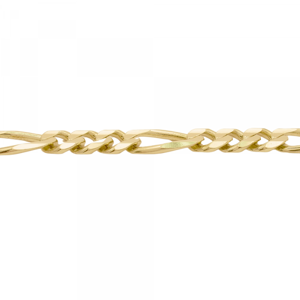 6.8mm Figaro Chain 14K Gold 24.5 Length 46.4 Grams side
