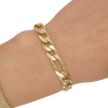 8mm Figaro Link Bracelet 8 Length 14K Gold worn