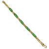 Apple Green Jade in 24K Gold Bracelet (1)