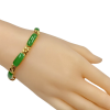 Apple Green Jade in 24K Gold Bracelet