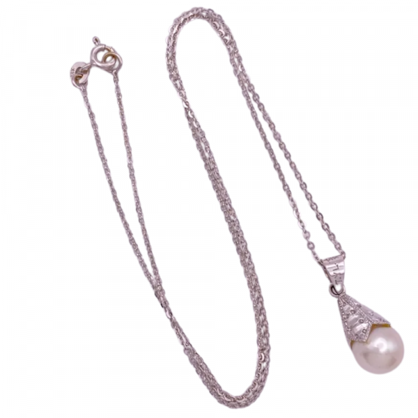 Cultured Pearl Pendant Necklace 14K & 18K (1)