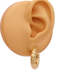 Diamond Cut Textured Detail Hoop Earring 18K (3)