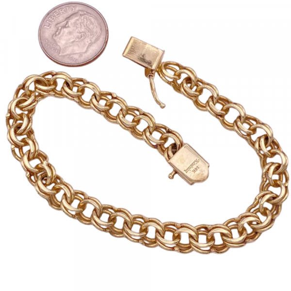 Double Link Bracelet 7.5'' 14K (1)