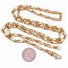 Geometric Link Chain Necklace 14K Gold 27 Length size