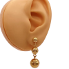 Graduated Bead Ball Dangle Earrings 18K (1)