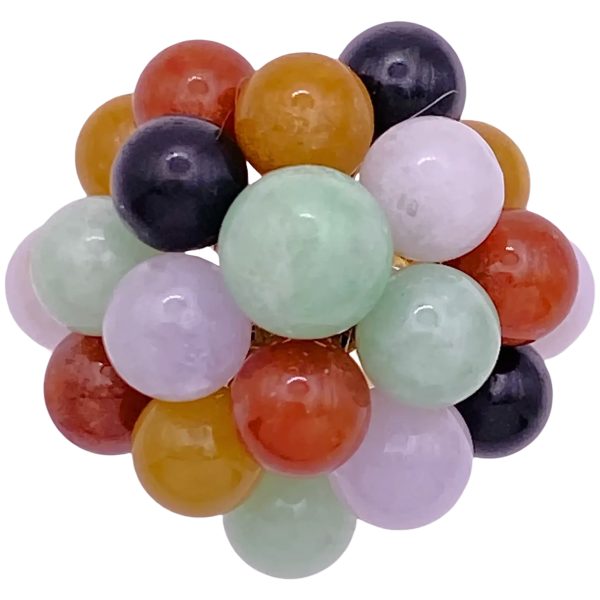 Jade Orb Bubble Ring 14K Gold