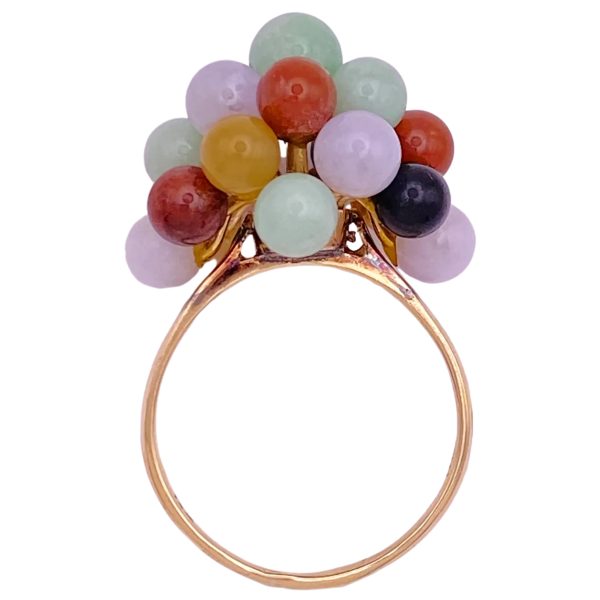 Jade Orb Bubble Ring 14K Gold side