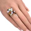 Jade Orb Bubble Ring 14K Gold worn