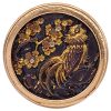 Japanese Shakudo Rooster Ring Meiji Period 14K Gold