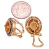 Le Vian Citrine, Chocolate & Vanilla Diamond Earrings 14K back and size