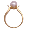 Modernist Pearl Solitaire Ring 14K