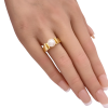 Modernist Pearl Solitaire Ring 14K (3)