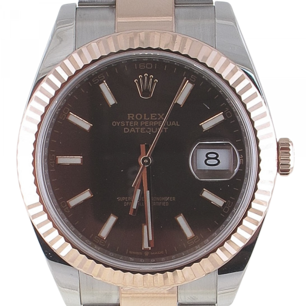 Pre-owned Rolex 41MM Rose Gold And Stainless Steel Datejust (2020) Model 126331 Front