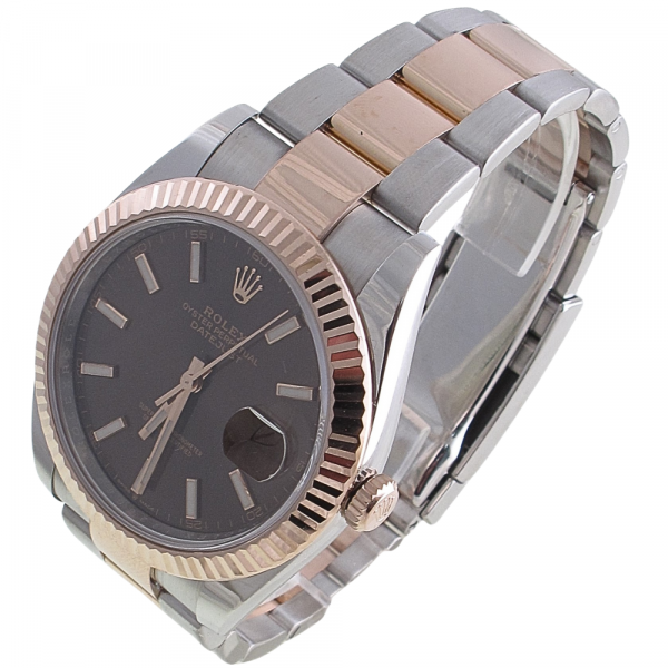 Pre-owned Rolex 41MM Rose Gold And Stainless Steel Datejust (2020) Model 126331 Left