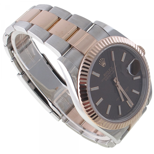 Pre-owned Rolex 41MM Rose Gold And Stainless Steel Datejust (2020) Model 126331 Right