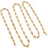 Puff Gucci Link Chain Necklace 18K Gold 24 Inch Length 14.8 Grams