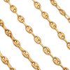 Puff Gucci Link Chain Necklace 18K Gold 24 Inch Length 14.8 Grams close up