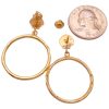 Sea Shell Door-Knocker Hoop Earrings 18K