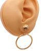 Sea Shell Door-Knocker Hoop Earrings 18K