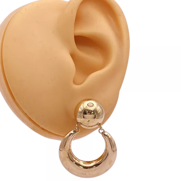 Statement Gold Door-Knocker Earrings 14K (1)