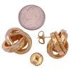 Trinity Love Knot Statement Earrings 14K Gold size