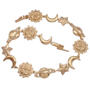 Vintage Celestial Bracelet 14K Yellow Gold