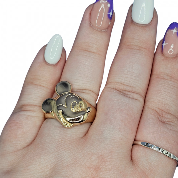Vintage Mickey Mouse Ring worn