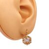White Spinel Ornate Drop Earrings 18K Gold worn