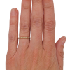 0.09ctw Diamond Textured Stack Band 14K worn