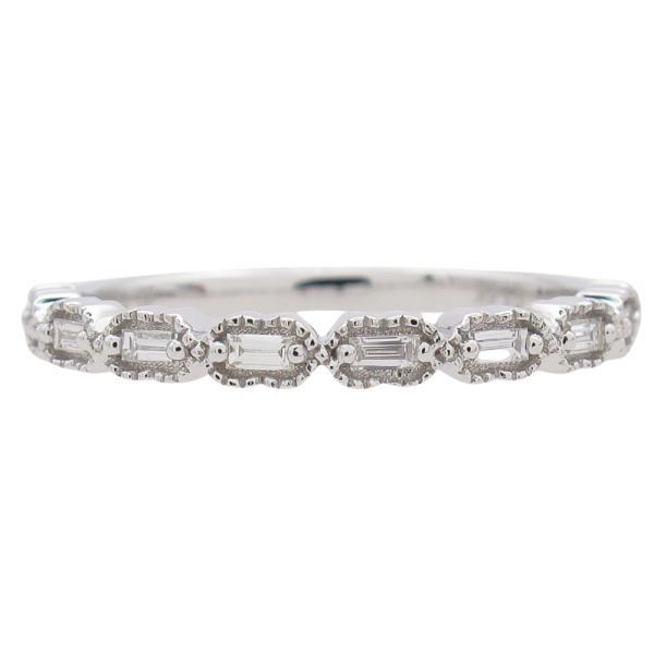 0.12ctw Diamond Baguette Band Ring 14K Gold