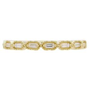0.12ctw Diamond Baguette Band Ring 14K Yellow Gold