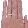 0.16ctw Diamond Double Band Ring 14K Gold worn
