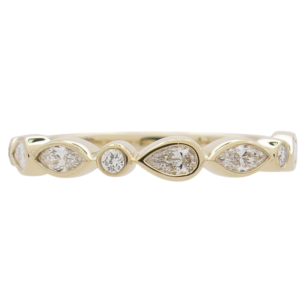 0.31ctw Fancy Diamond Band Ring 14K Gold