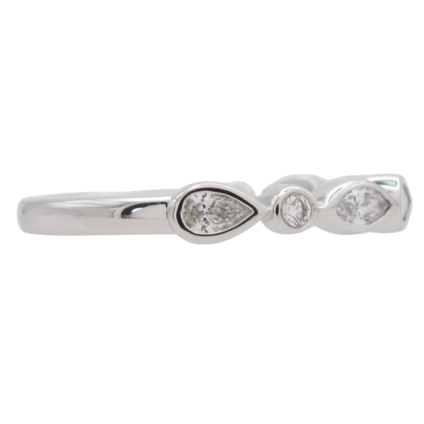 0.31ctw Fancy Diamond Bezel Band Ring 14K Gold side