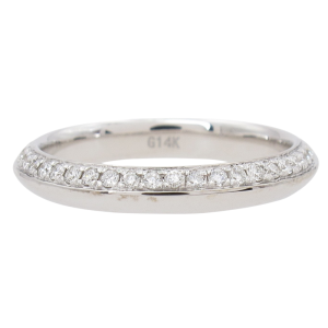 0.32ctw Diamond Half Pave Eternity Band Ring 14K Gold