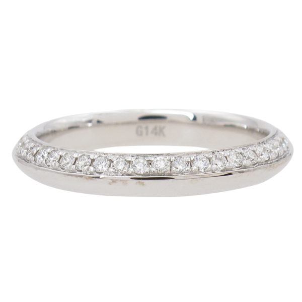 0.32ctw Diamond Half Pave Eternity Band Ring 14K Gold