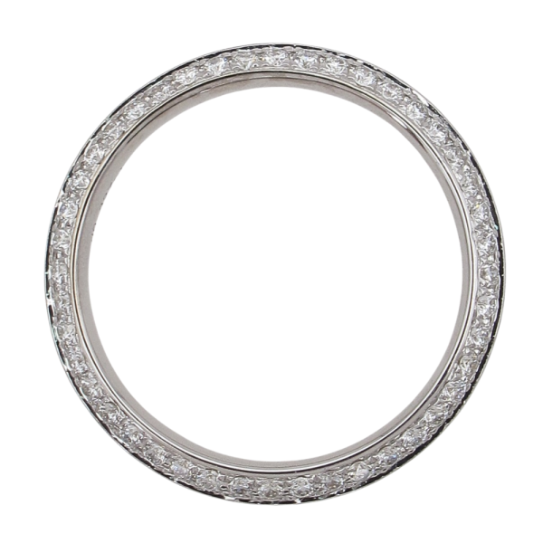 0.32ctw Diamond Half Pave Eternity Band Ring 14K Gold diamond side